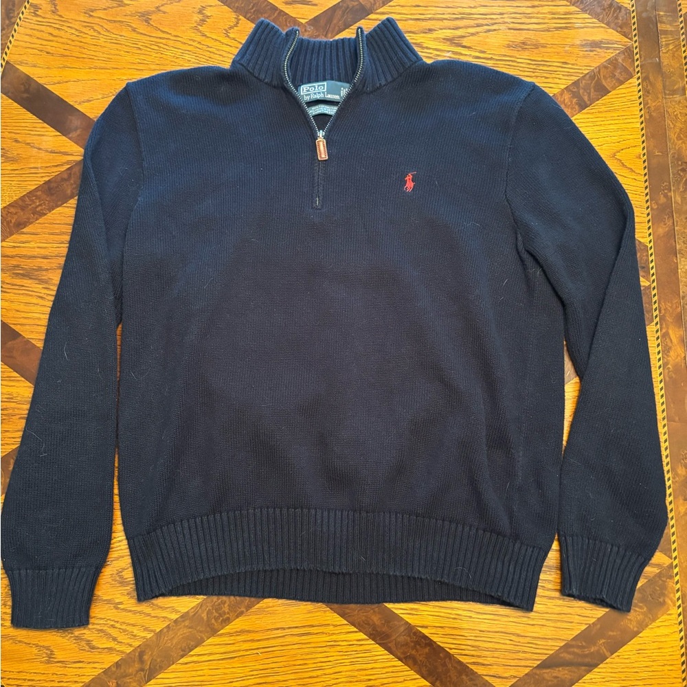 Polo by Ralph Lauren Blue and Red Zip Up Sweater